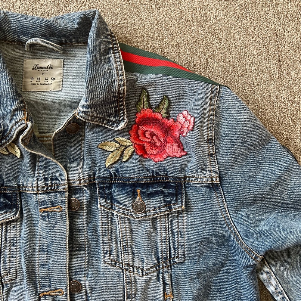 DENIM CO JEAN JACKET KAPPA SIZE 14 - Picture 3 of 5